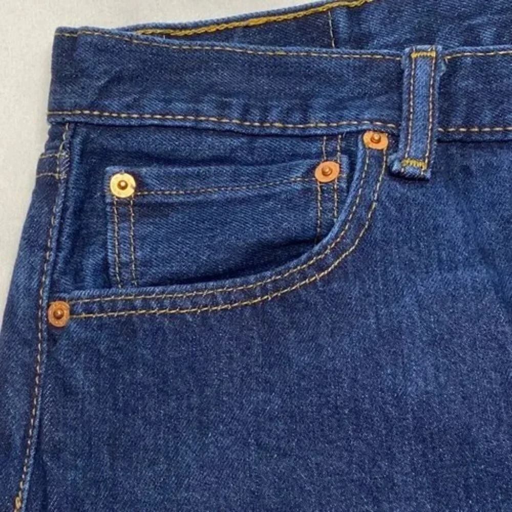 Levi's 501 Jeans Men's (36x30 Tag) Blue Straight Reg Button Fly Jean (35x29 Fit)